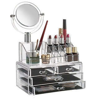 Cosmetic Organiser 4-Draw with Mirror