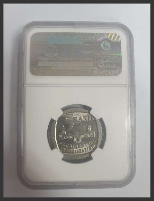 1994 Presidential inauguration R5 // NGC MS63 // Picture of Actual Coin