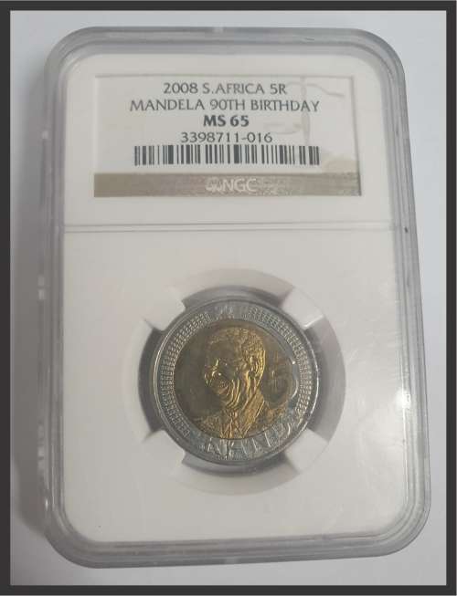 2008 90th Birthday R5 // NGC MS 65 // Picture of Actual Coin