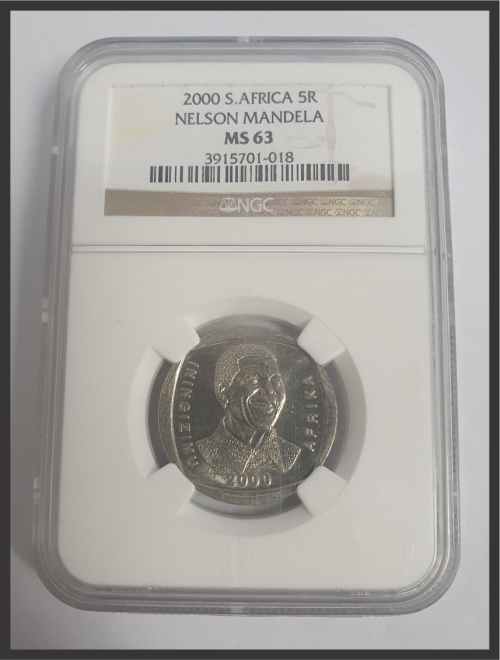 SA 2000 NELSON MANDELA R5 // NGC MS 63 // CRAZY WEDNESDAY