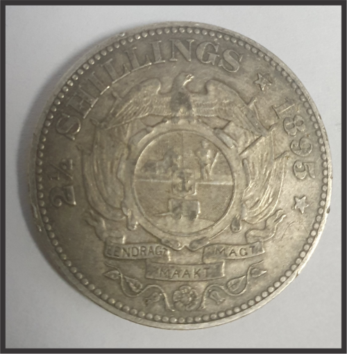 1895 ZAR 2 1/2 SHILLINGS // HIGH CATALOGUE VALUE!!! // VERY NICE COIN PLEASE SEE PICTURES