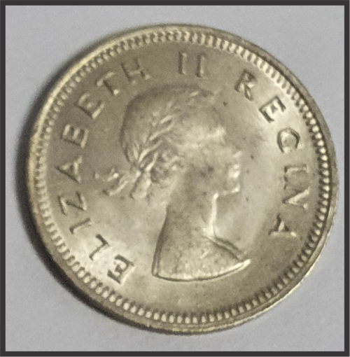 1959 3 D  (Coin in Capsule), UNC // Photos of actual coin