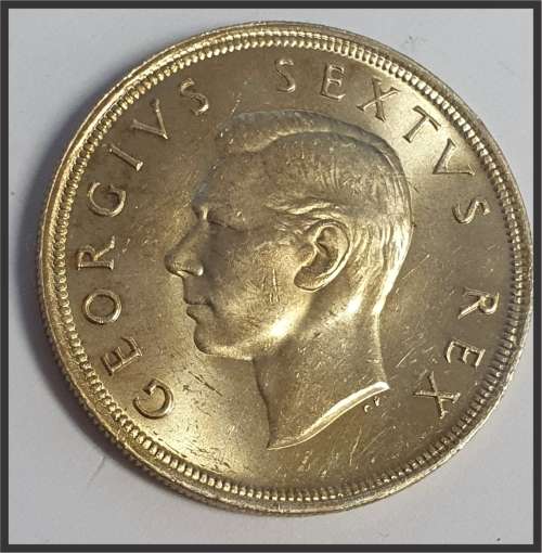 ZAR 1951 5 Shillings // UNC //, Coin in Capsule, picture of actual coin