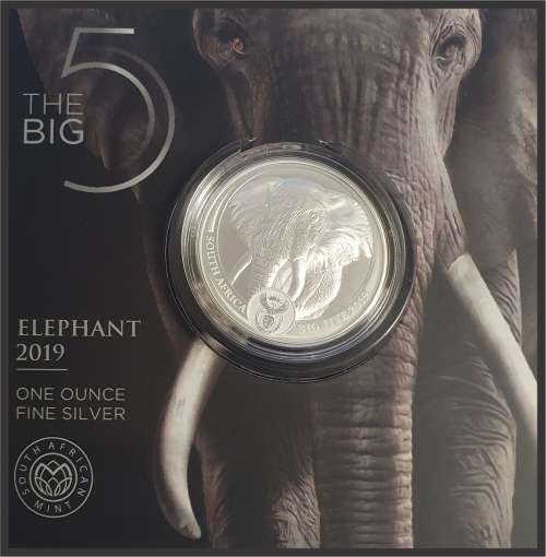 SCARCE!!! 2019 BIG 5 `Lion` SILVER // In Original Packaging From SA Mint