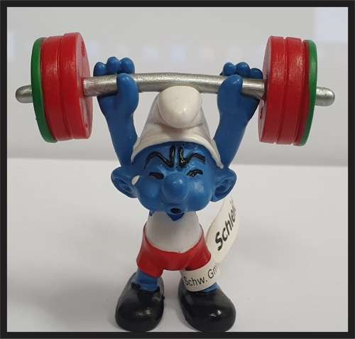 20737: Weightlifter Smurf (Olympic 2012) - Schleich - 5,5cm