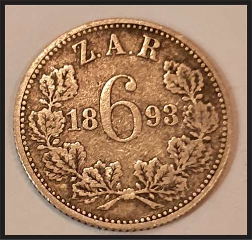 ZAR 6 D 1893, Only 95 530 Minted, As per photo