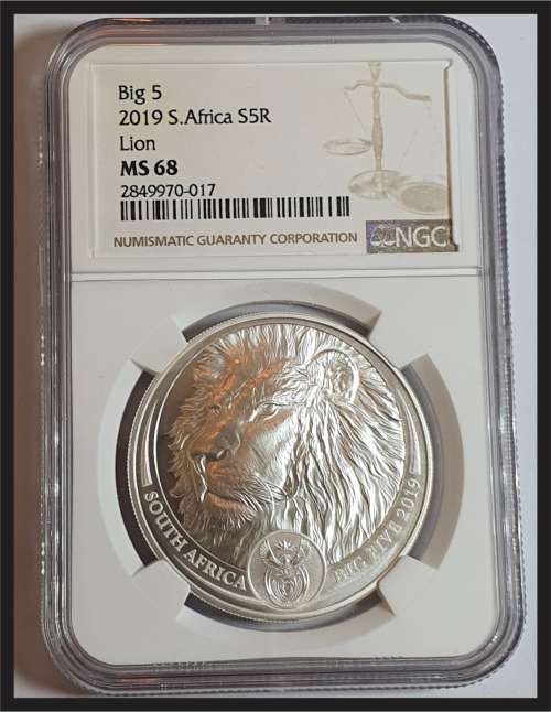 SCARCE!!!  2019 Big 5 Lion  // NGC MS68
