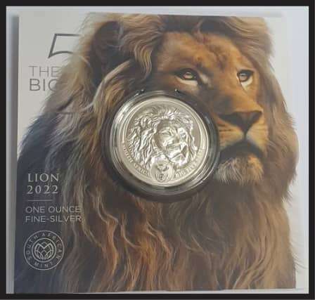 2022 2nd Series BIG 5 R5 // AFRICAN LION // BU // 1oz Fine Silver