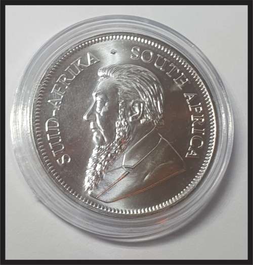 2021 SILVER 1 OZ KRUGER RANDS // IN CAPSULE and POUCH