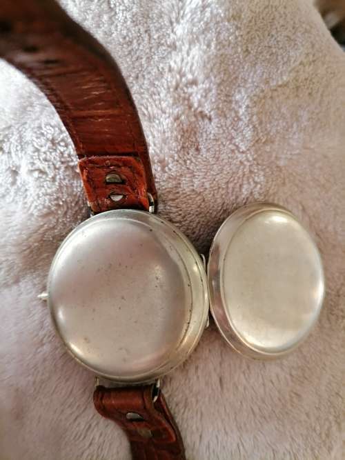1950s vintage compass watch with GENUINE leather band