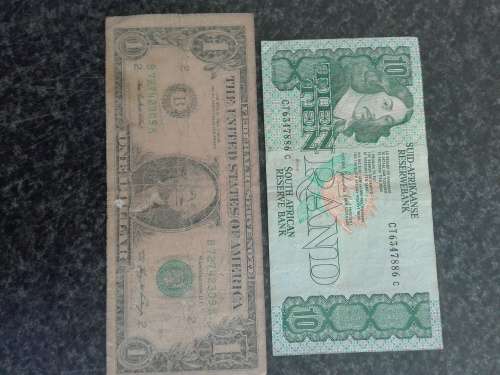 Vintage R10 note , 1 dollar