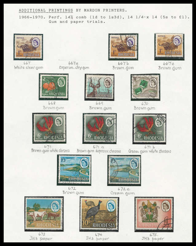Rhodesia.  Mardon Trial Printings.  Stated to catalogue R14 000-00++.