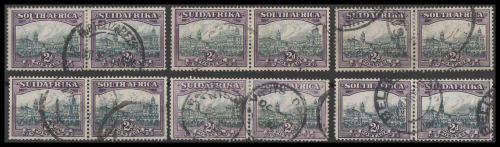 CLEARANCE LOT 1.  Union of South Africa.  6 x Roto 2d as per scan.  High catalogue value.
