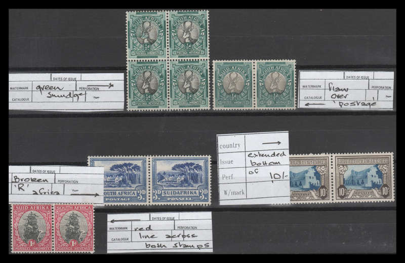 Union of South Africa.  5 Union varieties as per scan.  Fine mounted mint.