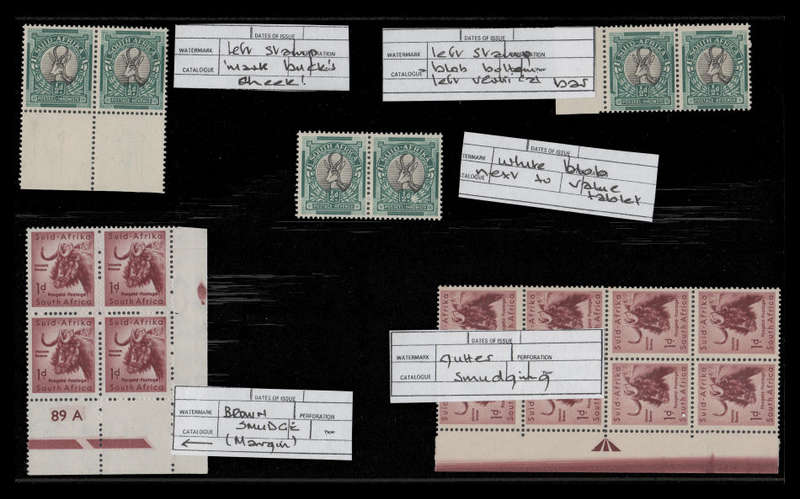 Union of South Africa.  18 Union varieties as per scan.  Fine unmounted / mounted mint.