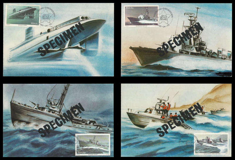 Republic of South Africa.  Overprinted SPECIMEN - Simonstown issue.