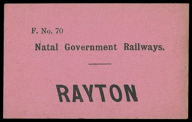 Railways:  Natal Government Railways Luggage label.