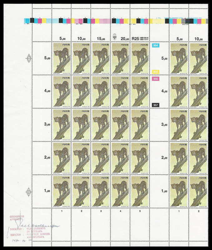 Signed / Approved block . Proofs ex the S.W.A. Archives. Unique item.
