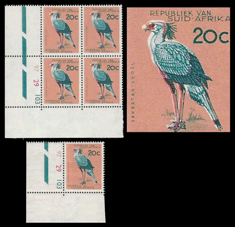 Republic of South Africa. SACC 207. 1st Definitives. Colour Shift. Unmounted mint.