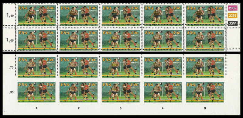 Please see TWO scans.  Republic of South Africa. Complete sheet. Imperforated + Double Perforations.