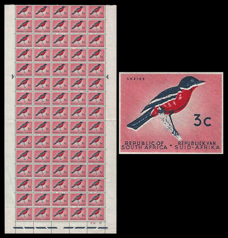 Republic of South Africa.  Colour shift.  Cat.value as normal R3 375-00. U.M.