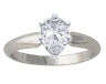 0.5ct Pear Shape Natural Diamond White Gold Ring - E.G.L CERTIFICATE