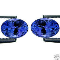 0.94ct Blue Oval Tanzanite pair