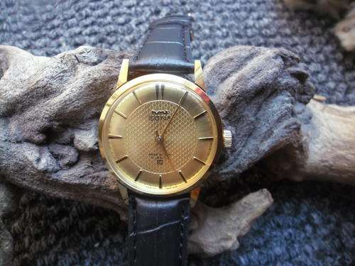 mens HMT Sona Super Flat gold plated 17 jewels winding watch!!!