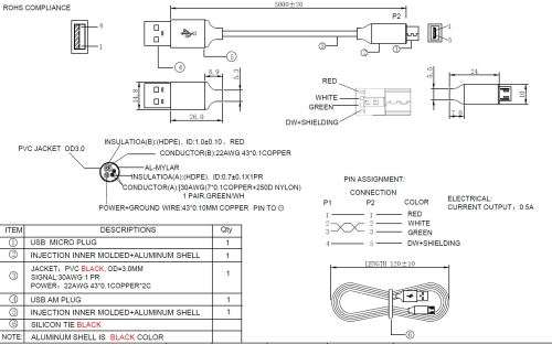 USB A to USB Micro (5M)