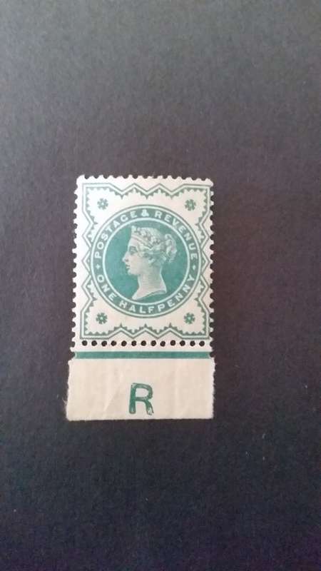 GB QV 1/2d Blue-Green SG213 Halfpenny Mint Jubilee 1900 Stamp