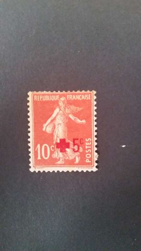 FRANCE 1907 10c + 5 Cents Deep Green "Semeuse"  MINT / MOUNTED