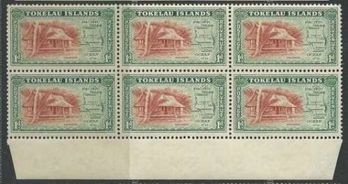 Tokelau Islands 1948 block stamps - LMM