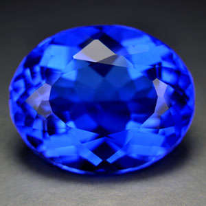 16.75 cts TANZANITE BLUE QUARTZ oval facet (Brazil) - Superb Stone