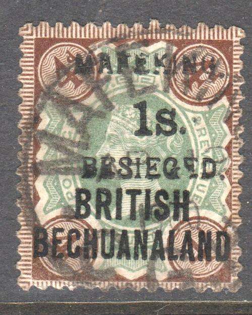 Mafeking 1900 SG 11 1s on 4d Green & Purple-brown - Fine Used