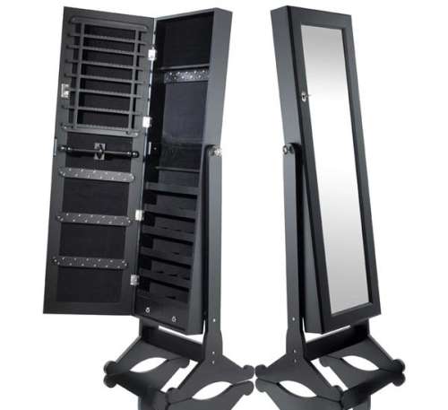 Mirrored Jewellery Cabinet Black ***Clearance Sale***