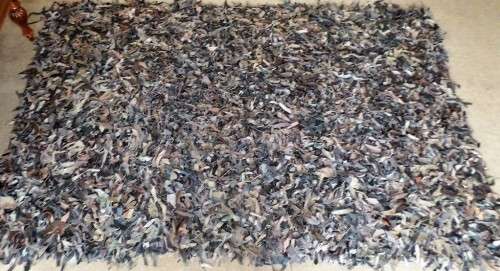 Genuine Leather Ruffle Carpet / Rug - Secondhand  ***Collection from Jhb ONLY***