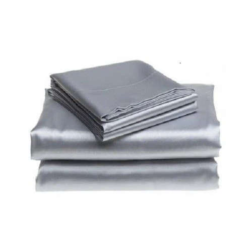 Luxury Satin Sheet Set - QUEEN Size - 2 Pillowcases and 2 Flat sheets - SILVER
