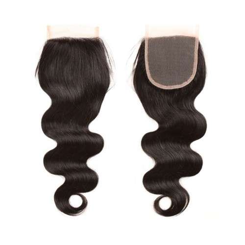 100% Virgin Brazilian Human Hair 4x4 Closure 3-part - Body Wave 10"