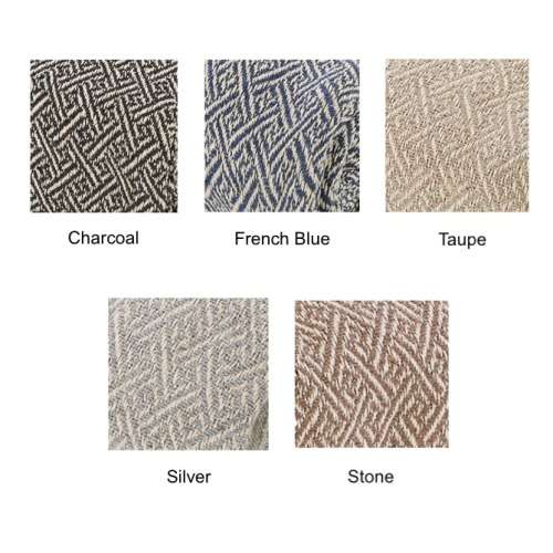 Simon Baker Cotton Throw - Chevron - Stone