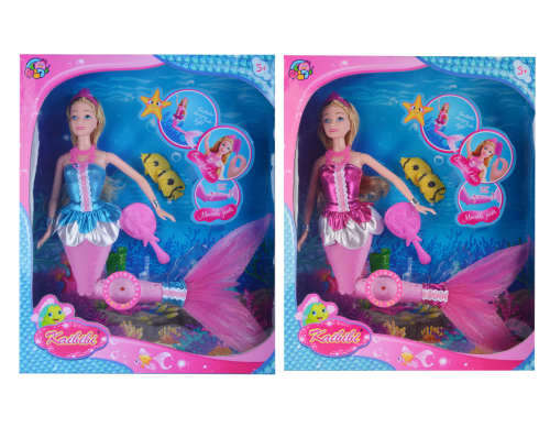 12.5" Mermaid Princess Doll with Flashing Tail