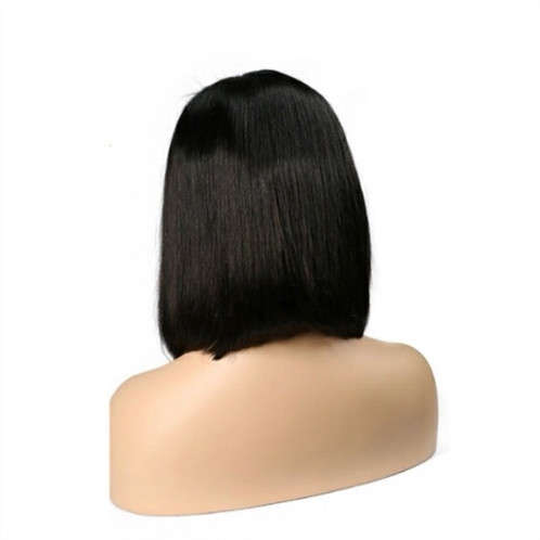 Unprocessed Virgin Brazilian Bob Wig Straight -  Human Hair 8 Inches - Natural colour