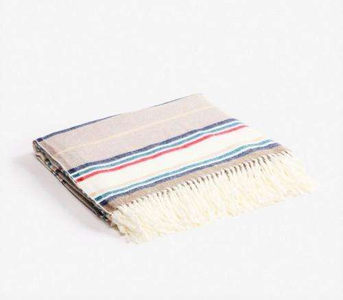 Luxury Throw - Multicoloured Stripes