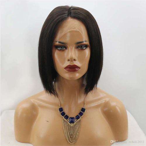 100% Virgin Brazilian BoB Wig - Straight Human Hair Wig - 8 Inches - Lace Frontal