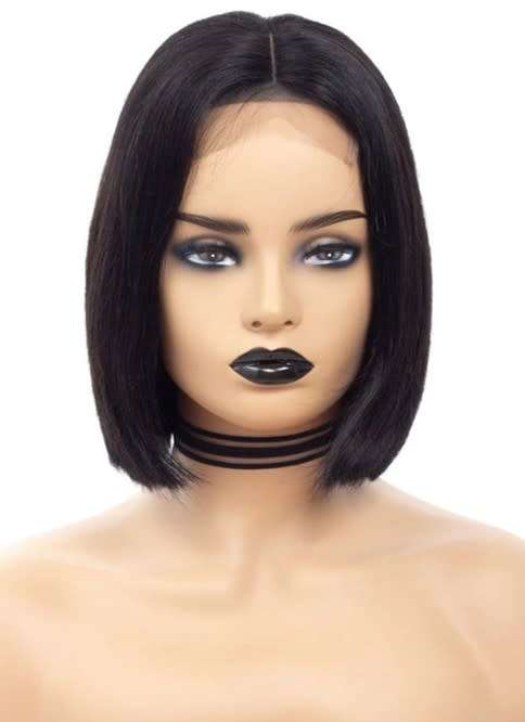 100% Virgin Brazilian BoB Wig - Straight Human Hair Wig - 8 Inches - Lace Frontal