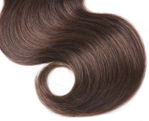 Peruvian Virgin Body Wave Bundles with 3-Part 4x4 Closure (10", 10", 10" + 8" Closure) - Natural
