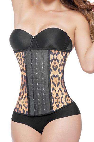Slimming Waist Trainer Corset Cincher - Leopard Print - Size: S-M