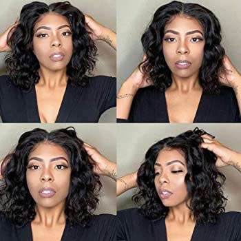 Brazilian Virgin Loose Wave Wig with Lace Frontal Closure - 10 Inches - Grade 10A
