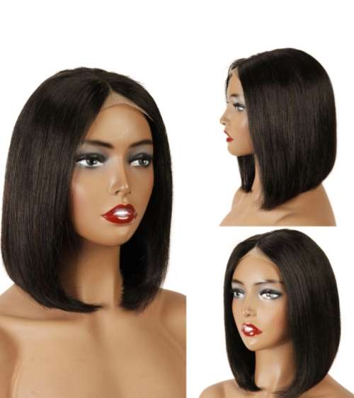 Premium Heat Resistant Bob Wig with Lace Closure - Colour 2
