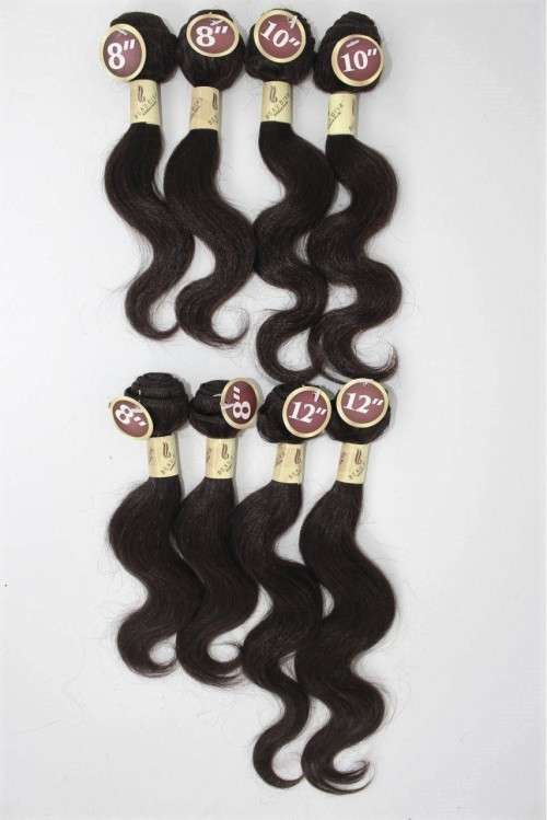 Brazilian Body Wave Mix Bundles 8, 10, 12 Inch - Grade 10A - Colour 1 (8 Bundles)