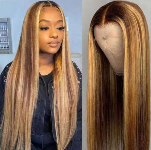 20 Inch 100% Virgin Brazilian Straight 13x1 Lace Front Wig - Piano Colour  **Please Read*